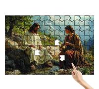 Puzzle 1000 Pezzi Gesù, Paesaggio Puzzle Adulti, Giocattolo Educativo Colorato e Interessante Impostato con Scatola, Sfida Impossibile Gioco Arte Educativo per Unico Regalo Donna Decorazioni Casa H-8