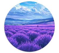 Puzzle 1000 pezzi "Giardino di Lavanda" Puzzle rotondo da 1000 pezzi per adulti Ideale per adolescenti e collezionisti, regalo da viaggio, attività per famiglie 67,5x67,5 cm