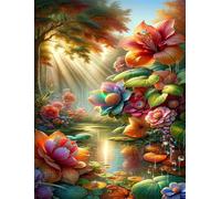 Puzzle 1000 pezzi Giochi educativo e Giocattoli sfida Regalo Jigsaw puzzle classici per Adulti,DIY Puzzles Fiori di sole nella giungla,75x50 cm