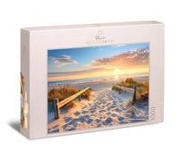 Puzzle 1000 pezzi "Giornata sul mare" - Sentiero tra le dune verso il mare con luce dorata e atmosfera costiera calma - Motivo naturale rilassante con qualità - Prodotto in Germania