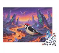 Puzzle 1000 Pezzi Great Spotted Woodpecker Stele, Per Amore E Amico, Giochi, Puzzle Difficile Sfida, Grandi Dimensioni Regalo 1000pcs (75x50cm)