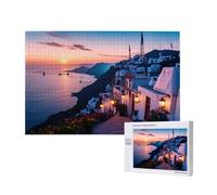 Puzzle 1000 Pezzi Grecia Puzzle Oceano Grandi Dimensioni per Adulti Con Scatola di Imballaggio e Immagini di Riferimento, Divertenti Giochi per Tutta la Famiglia, Come Regalo per Amici e Amanti 2T-8
