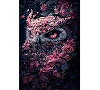 Puzzle 1000 Pezzi Gufo Fiorito, Intrattenimento Creativo, Puzzle Classico per Adulti Gioco Educativo Regalo per Uomini Donne e Anziani 75 x 50 cm