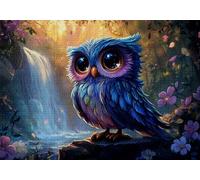 Puzzle 1000 Pezzi Gufo Puzzle Adulti Sfida Impossibili Jigsaws Autunno Classica 3D Pattern Art Jigsaws per Divertimento Adulti e Bambina, Gioco Familiare, Festa Aziendale, Amore e Amico 75x50cm C-603
