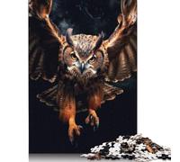 Puzzle 1000 pezzi Gufo volante di notte Puzzle per adulti Puzzle educativo Gioco educativo Giocattoli regali Puzzle 1000 pezzi (38x26 cm)