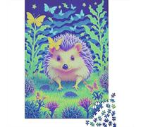Puzzle 1000 Pezzi Hedgehog on The Grass, Per Bambini/Adultí - Relax Rompicapo Classici & Gift Box 1000pcs (75x50cm)