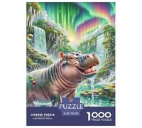 Puzzle 1000 Pezzi Hippopotamus Qualità Premium Marsh Animals Puzzle Impegnativo Puzzle Al Divertenti Per Uomo E Donna Perfetto Per Appassionati Di Puzzle Esperti 70x50cm/1000pcs