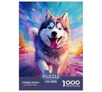 Puzzle 1000 Pezzi Husky Qualità Premium Cartoon Animal Multicolore Puzzle Al Divertenti Per Uomo E Donna Per Adulti E Bambini Da 12 Anni 38x26cm/1000pcs