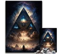 Puzzle 1000 pezzi "I segreti della piramide", puzzle difficili per adulti, attività educativa per le abilità cognitive, miglioramento delle abilità cognitive, 50x75cm/19,68x29,52 pollici