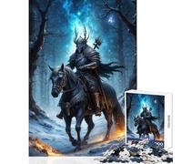Puzzle 1000 pezzi Il cavaliere nel bosco Giocattoli antistress Regali di Babbo Natale segreto Gioco educativo Lista dei desideri con Babbo Natale Dimensioni 38x52cm