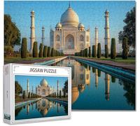 Puzzle 1000 Pezzi Il Taj Mahal Impossibili Puzzle Gigante Adulti Difficili Wooden Jigsaw Arte, Possono Stimolare Pensiero Delle Persone Con Poster Incluso Regalo per Uomini Donne e Anziani 75x50cm O-9