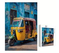 Puzzle 1000 Pezzi - India & Auto - Puzzle in Legno Durevole con Lettere sul Retro - 75 x 50 cm - Hobby Creativo Senza Polvere - Articolo per Collezionisti e 14 Anni in Su P3#870