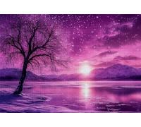 Puzzle 1000 Pezzi Inverno Puzzle Adulti Sfida Impossibili Jigsaws Albero Classica 3D Pattern Art Jigsaws per Divertimento Adulti e Bambina, Gioco Familiare, Festa Aziendale,Regali Donne 75x50cm C-1005