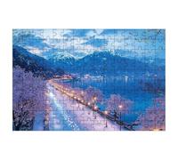 Puzzle 1000 Pezzi Inverno, Puzzle Autostrada, in Legno, 75x50cm -1194