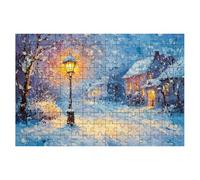 Puzzle 1000 Pezzi Inverno, Puzzle Piccola città, Puzzles in Legno Sfide Divertenti Intrattenimento Creativo, Puzzles Classici Divertimento Confezione di Alta Qualità, Idea Regalo Donna, 75x50cm -1388
