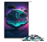 Puzzle 1000 pezzi Isola Pianeta Puzzle in legno Giochi educativi Decorazione per la casa 75x50 cm