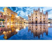 Puzzle 1000 Pezzi Italia Riflessione Della Luce Notturna Del Duomo Di Milano 75 * 50Cm
