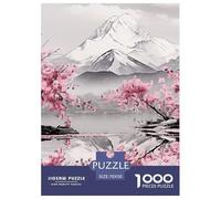 Puzzle 1000 Pezzi Japanese Cherry Qualità Premium Mount Fuji Puzzle Impegnativo Puzzle Al Divertenti Per Uomo E Donna Adulti E Bambini Più Grandi 70x50cm/1000pcs