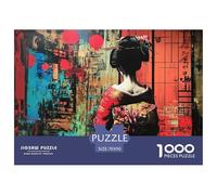 Puzzle 1000 Pezzi Japanese Graffiti Qualità Premium Female in Painting Divertimento Idea Regalo Uomo E Donna Perfetto Per Appassionati Di Puzzle Esperti 70x50cm/1000pcs