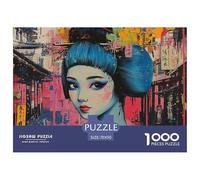 Puzzle 1000 Pezzi Japanese Graffiti Qualità Premium Female in Painting Divertimento Idea Regalo Uomo E Donna Adulti E Bambini Più Grandi 70x50cm/1000pcs