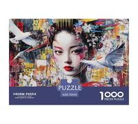 Puzzle 1000 Pezzi Japanese Graffiti Qualità Premium Female in Painting Puzzle Impegnativo Idea Regalo Uomo E Donna Regalo Per Adulti E Bambini Da 14 Anni E Più 70x50cm/1000pcs
