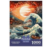 Puzzle 1000 Pezzi Japanese Style Istrash Qualità Premium The Sea of Rizhao Puzzle Impegnativo Idea Regalo Uomo E Donna Perfetto Per Appassionati Di Puzzle Esperti 70x50cm/1000pcs