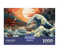 Puzzle 1000 Pezzi Japanese Style Istrash Qualità Premium The Sea of Rizhao Puzzle Impegnativo Idea Regalo Uomo E Donna Perfetto Per Appassionati Di Puzzle Esperti 70x50cm/1000pcs