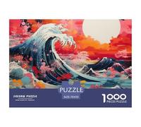 Puzzle 1000 Pezzi Japanese Style Waves Qualità Premium Ride The Wind And Waves Intrattenimento Creativo Idea Regalo Uomo E Donna Per Adulti E Ragazzi 70x50cm/1000pcs