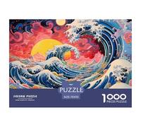 Puzzle 1000 Pezzi Japanese Style Waves Qualità Premium The Sea of Rizhao Intrattenimento Creativo Divertimento Per Adulti Per Adulti E Bambini Da 12 Anni 70x50cm/1000pcs