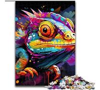 Puzzle 1000 pezzi Jigsaw Art Camaleonte in cartone, dimensioni 26x38cm, ideale per il divertimento in famiglia, il relax e come regalo per le feste.