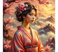 Puzzle 1000 Pezzi,jigsaw puzzle per adulti 65x65 cm Donne del paesaggio giapponese Puzzles Classici,puzzles impegnativo,Impossibile Difficile giochi per tutta la famiglia