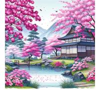 Puzzle 1000 Pezzi,jigsaw puzzle per adulti 65x65 cm Paesaggio di un giardino giapponese Puzzles Classici,puzzles impegnativo,Impossibile Difficile giochi per tutta la famiglia
