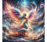Puzzle 1000 Pezzi,jigsaw puzzle per adulti 65x65 cm Ragazza angelo fantastica Puzzles Classici,puzzles impegnativo,Impossibile Difficile giochi per tutta la famiglia