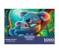 Puzzle 1000 Pezzi Koala Gioco Stimolante Regalo - Koala Cucciolo Luna Chiara Tenero Accogliente Decorazione Muro Puzzle per Adulti e Bambini 38x26cm