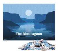 Puzzle 1000 pezzi La Laguna Blu, Islanda Puzzle quadrati per adulti e puzzle in legno Decorazione per la casa Puzzle giocattoli 1000 pezzi (75x50 cm)