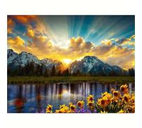 Puzzle 1000 pezzi, Lago di Montagna Dell'Alba Puzzle Classici per Adulti, Giocattoli di Gioco Impegnativi, puzzle Impossibile, Puzzles per Gioco Familiare, Regalo per Amore e Amico 75 x 50 cm
