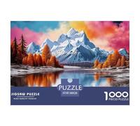 Puzzle 1000 Pezzi Lakes And Snowy Mountains Qualità Premium Forest Multicolore Puzzle Al Divertenti Per Uomo E Donna Perfetto Per Appassionati Di Puzzle Esperti 38x26cm/1000pcs