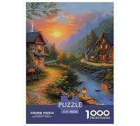 Puzzle 1000 Pezzi Landscape Painting Qualità Premium The Cabin in The Woods Multicolore Divertimento Per Adulti Regalo Per Adulti E Bambini Da 14 Anni E Più 38x26cm/1000pcs