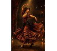 Puzzle 1000 pezzi legno Ballerina spagnola a lume di candela