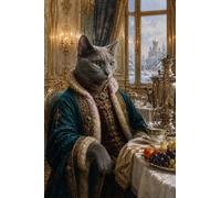 Puzzle 1000 pezzi legno Gatto Blu di Russia al Palazzo d’Inverno