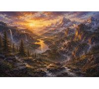 Puzzle 1000 pezzi legno Grande natura selvaggia all’alba