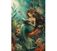 Puzzle 1000 pezzi legno Sirena nel giardino sottomarino