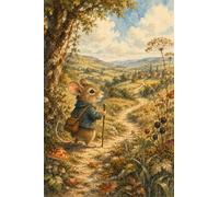 Puzzle 1000 pezzi legno Topo in avventura in campagna