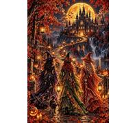 Puzzle 1000 pezzi legno Tre streghe d’autunno sotto la luna