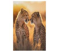 Puzzle 1000 Pezzi Leopard Per Adulti E Bambini Puzzles Con Tavola Di Legno Decorazione Della Famiglia 78×53cm