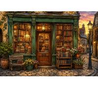 puzzle 1000 pezzi Libreria Vintage Puzzle Legno