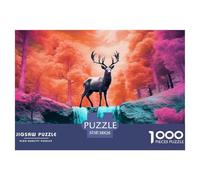Puzzle 1000 Pezzi Lonely Deer | PuzzleMagic Forest 1000 Pezzi Per Adulti E Bambini Con Una Misura Di 38x26cm/1000pcs | Regalo Per Adulti E Bambini Da 14 Anni E Più