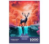Puzzle 1000 Pezzi Lonely Deer Qualità Premium Magic Forest Multicolore Idea Regalo Uomo E Donna Perfetto Per Appassionati Di Puzzle Esperti 70x50cm/1000pcs