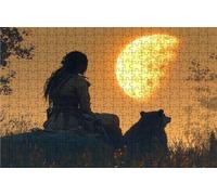 Puzzle 1000 Pezzi, Luna Puzzle 1000 Pezzi per Adulti, Giochi di Puzzles Orso Legno per Tutta la Famiglia, DIY Puzzles per Quadri Moderni Soggiorno Regalo Donna Uomo Festival 50x75 CM RXPT-6288