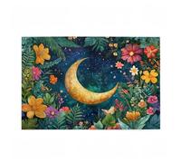 Puzzle 1000 Pezzi Luna Puzzle Fiore Adulti Arte Grandi Dimensioni Jigsaw di Legno con una Scatola, Impossibili Jigsaw Gioco Familiare for Adulti Principiante, Home Decor Regalo Donna 75x50cm D-368